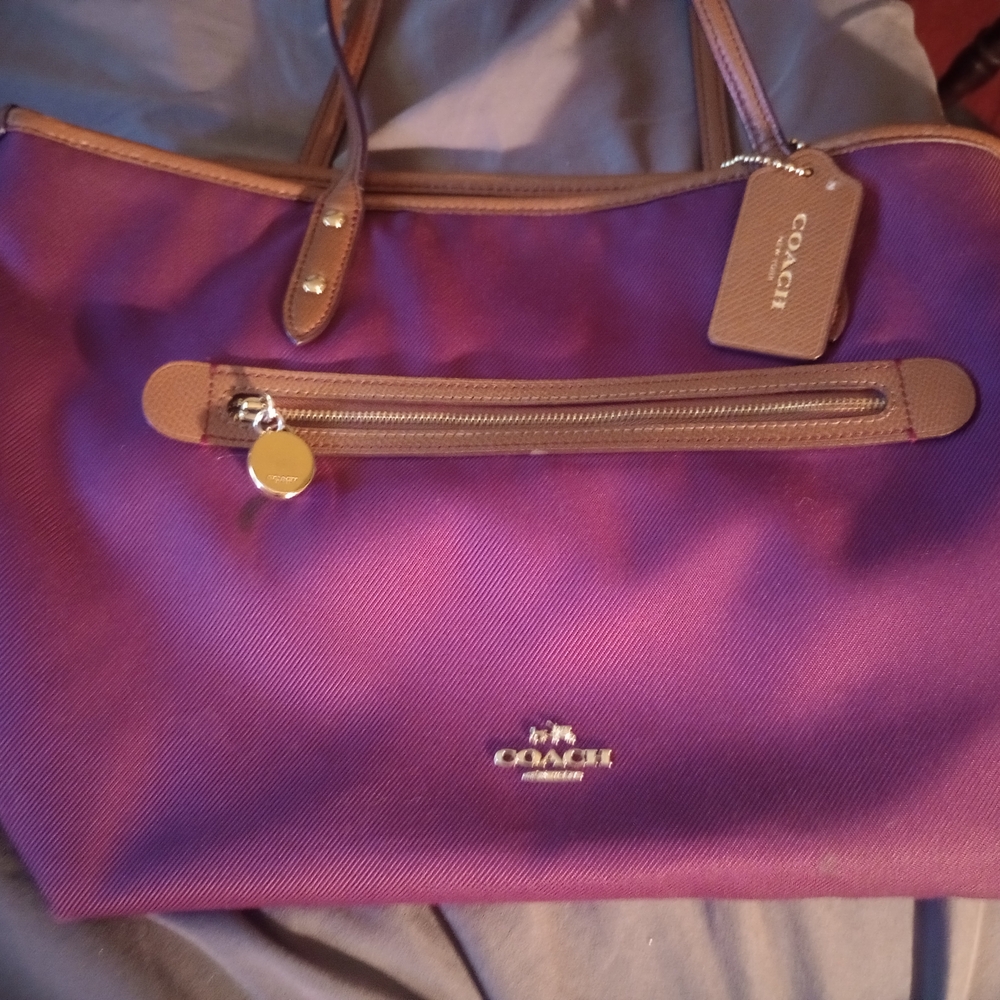 Coach Purple Tote Bag